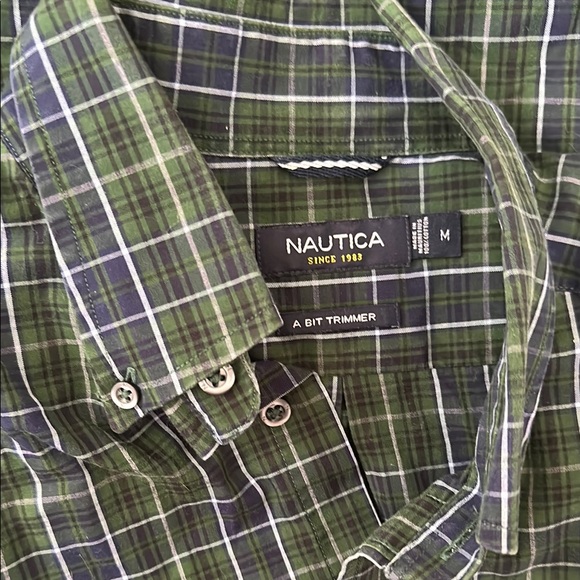 Men's Green and Blue Plaid Shirt - Picture 3 of 3